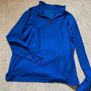 Blue Nike 3 quarter zip long sleeve pullover